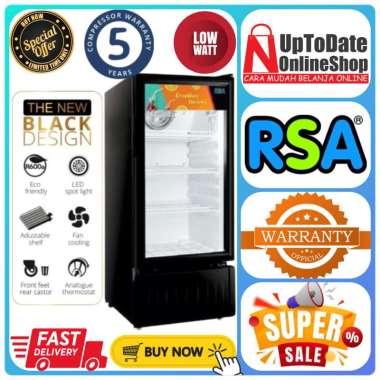 SHOWCASE / LEMARI PENDINGIN RSA AGATE200 AGATE 200 AGATE-200 SUPER COOLING SUPER LOW WATT CHILLER RS