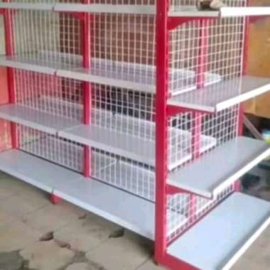 Rak Gondola Minimarket Double120 4 Shelving