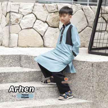Setelan Muslim Koko Cowok Baju Set Anak Laki Laki ARKEN Bahan Katun XS TOSCA