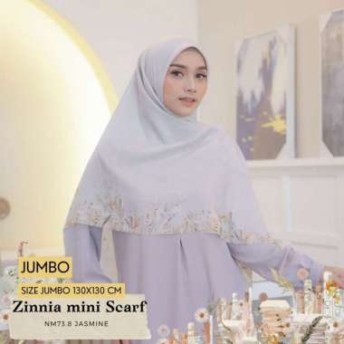Hijabwanitacantik - Segi Empat Zinnia Scarf Polycotton Jumbo | Hijab Printing Segiempat Jilbab Jumbo