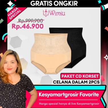 WIMIU PAKET HEMAT 2 PCS CELANA DALAM WANITA CD WANITA KORSET MAXI PAKAIAN DALAM WANITA 300035 ALLSIZ