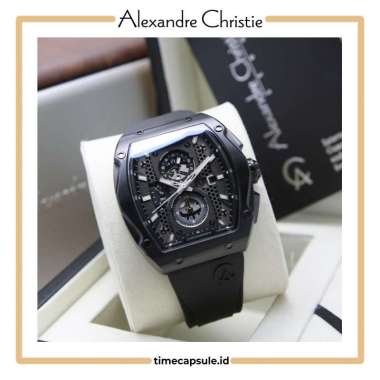 Jam Tangan Pria ALEXANDRE CHRISTIE Original AC 6608 MC Garansi Resmi 1 Tahun FULL BLACK