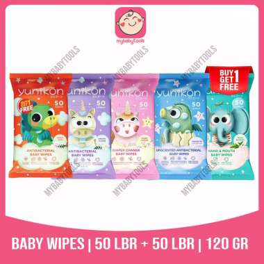 YUNIKON BABY WIPES TISSUE BASAH BAYI 50s = UNSCENTED