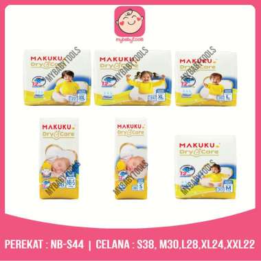 MAKUKU DRY CARE TAPE NB-S38 NB-S44 PANTS S38 M30 L28 XL24 XXL22 POPOK DIAPERS = DRY XXL22
