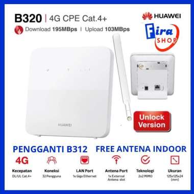 Huawei B320 Modem Wifi 4G LTE High Speed data Wifi 300Mbps UNLOCK Huawei B320+Antena
