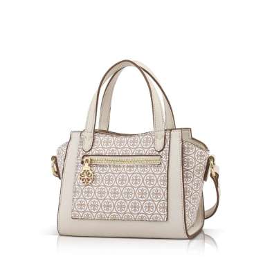 Tas Wanita Les Catino Audero Mini Satchel Monogram Daisy - Daisy W.Taupe/Mnbeam