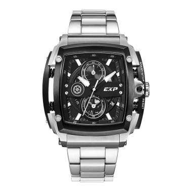 Jam Tangan Pria Expedition 3008 Chronograph Original Silver Black