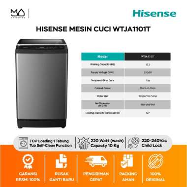 Hisense Mesin Cuci WTJA1101T 1 Tabung