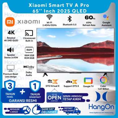 Xiaomi Smart TV A Pro 65 Inch 4K UHD Dolby DTS HDR 10 with Google TV Only TV 65