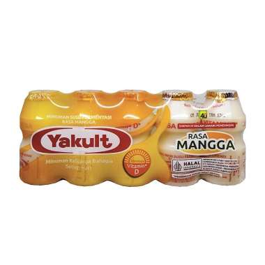 Yakult - Minuman Susu Fermentasi - PACK isi 5 botol MANGO