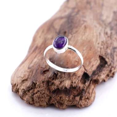 Cincin Kecubung Wanita Perak 925 Amethyst Natural Amiko Light 7