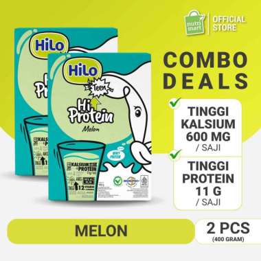 Twin Pack - HiLo Teen HI PROTEIN Melon 400g – Susu Tinggi Protein & Tinggi Kalsium untuk Remaja