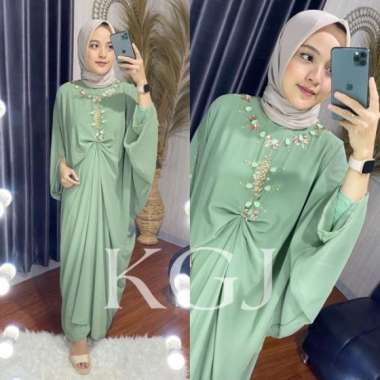 Kaftan Anindia baju gamis kaftan wanita muslim terbaru 2021 kekinian termurah mewah original elegan