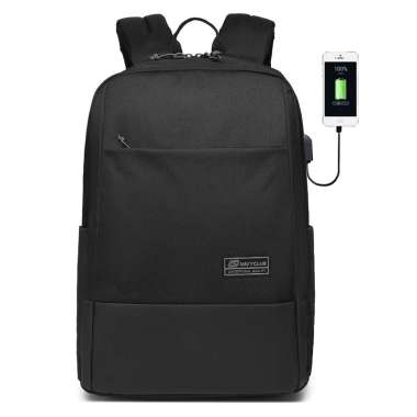 Navy Club Tas Ransel Laptop Kasual HIC - Backpack Daypack Tas Pria Wanita Black