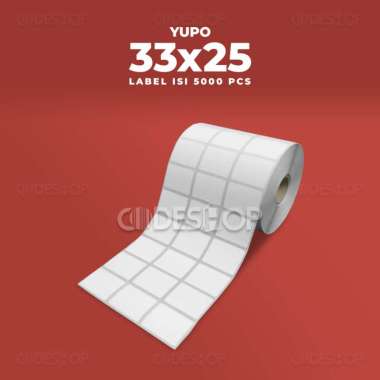 Label Stiker Yupo 33x25mm 33x25 Sticker Barcode 3 Line 33 x 25 mm isi 5000 Pcs