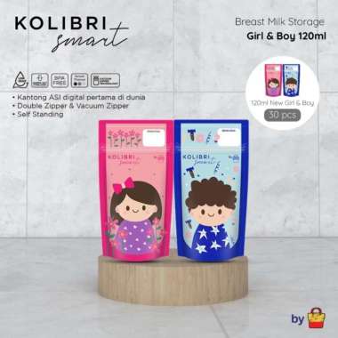 GABAG Kolibri Smart Breastmilk Stroge 120 ml kantong asi gabag - New Design BOY