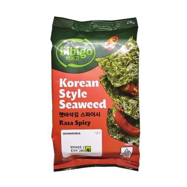 Bibigo - Seasoned Seaweed Laver - 1 bks NORI RUMPUT LAUT SPICY