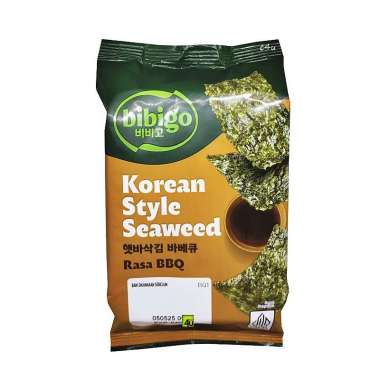 Bibigo - Seasoned Seaweed Laver - 1 bks NORI RUMPUT LAUT BARBEQUE