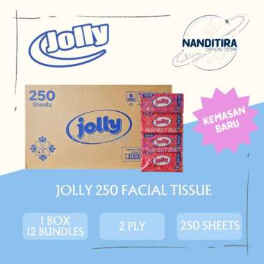 Jolly Soft Pack Tissue Facial 250 Sheets 2 Ply [1 Karton isi 48 Pcs]