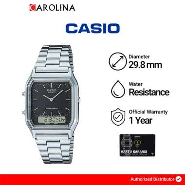 Jam Tangan Pria CASIO General AQ-230A-1D Digital Analog Dial Stainless Steel Band [ Jakarta ]