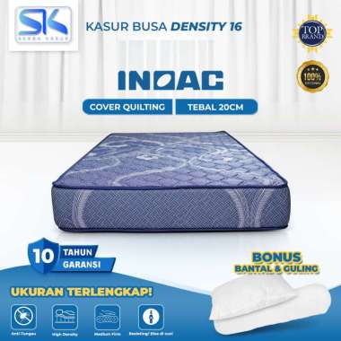Kasur Busa INOAC Original EPV D16 Tebal 20CM Garansi Resmi 10 Tahun Cover Quilting 200x120x20
