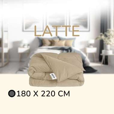 Goto Plush Bed Cover Selimut Dewasa Bedcover Polos Halus Lembut Tebal LATTE 180 X 220