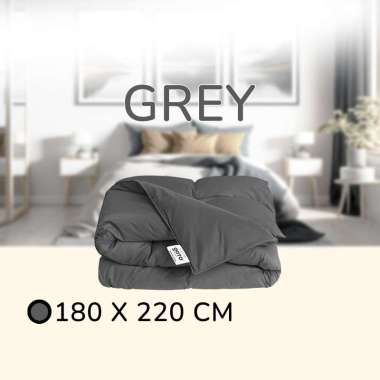 Goto Plush Bed Cover Selimut Dewasa Bedcover Polos Halus Lembut Tebal GREY 180 X 220