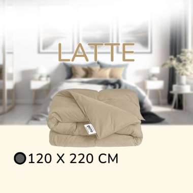 Goto Plush Bed Cover Selimut Dewasa Bedcover Polos Halus Lembut Tebal LATTE 120 X 220