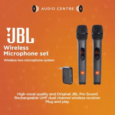 JBL Mic Wireless Microphone Set 2 mic partybox speaker garansi IMS