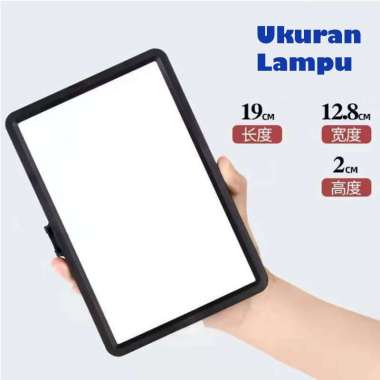 Lampu led stand untuk shooting vlog / live konten kreator masak make up lighting phone holder set la