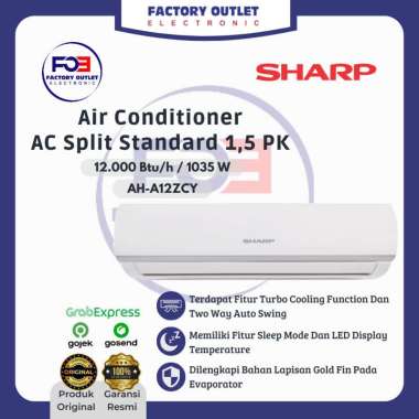 SHARP AH - A12ZCY AC Air Conditioner Split Standard 1,5 PK ONLY DEPOK-BOGOR-BEKASI