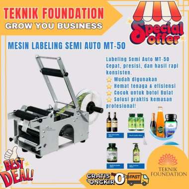 Mesin Labeling Botol Stiker MT-50 Semi Otomatis| Mesin Tempel Stiker MT-50T