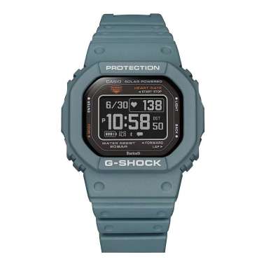 Jam Tangan Pria Casio G-Shock DW-H5600-2DR Smartwatch G-Squad Heart Monitor Digital Dial Blue Resin