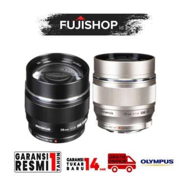Olympus M.Zuiko Digital ED 75mm f1.8 Lens Garansi Resmi Silver