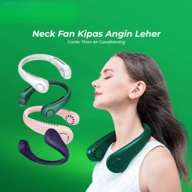 Kipas Angin Leher Portable Gantung USB Tanpa Baling Elektrik Mini Hanging Bladeless Silent Rechargea