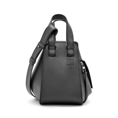 Loewe Compact Hammock Bag in Classic Calfskin Black Black
