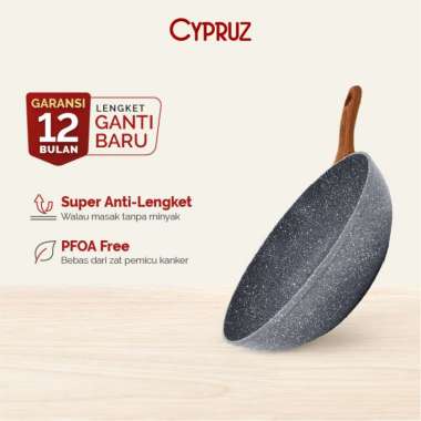 Cypruz Marble Series Gg.Coklat Kayu: Fry WOK 6X1 20 cm