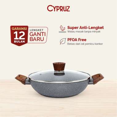 Cypruz Marble Series Gg.Coklat Kayu: Kuali +TUTUP 6X1 24 cm