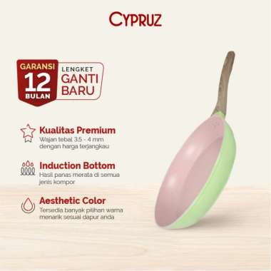 Cypruz Color Series Gg.Kayu: Fry Pan 12X1 18 cm