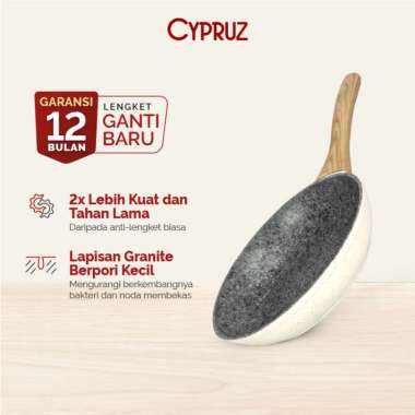 Cypruz White Granite Series Gg.Coklat Kayu: Fry PAN 6X1 22 cm
