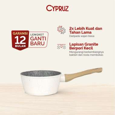 Cypruz White Granite Series Gg.Coklat Kayu: SAUCE Pan 6X1 16 cm