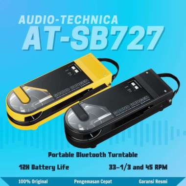 Audio-Technica AT-SB727 Portable Bluetooth Turntable 12-hour Battery Hitam