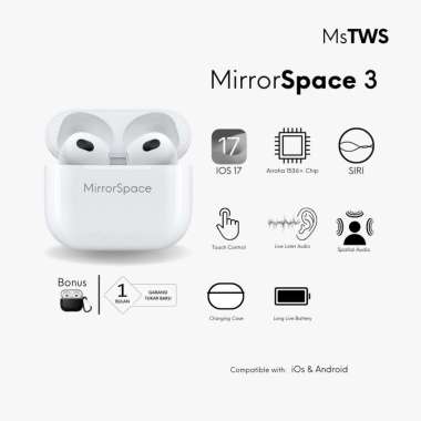 MirrorSpace 3 Wireless Charging Case TWS Bluetooth GEN 3 MirrorSpace