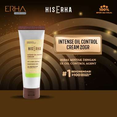 HIS ERHA Sunscreen Intense Oil Control Cream – Krim Pelembab Wajah Pria SPF30/PA+++ Kulit Berminyak