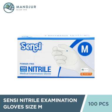 Sensi Sarung Tangan Nitrile Size M Isi 100 pcs - Non Latex Powder Free