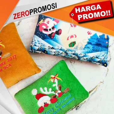 Souvenir Bantal Natal Custom Kotak Bordir