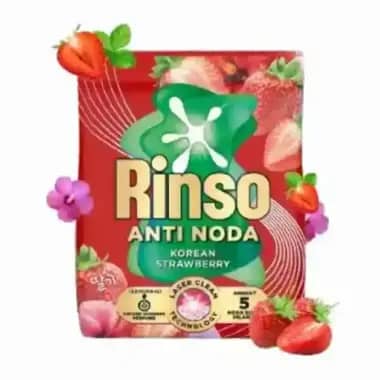 Promo Harga Rinso Anti Noda Deterjen Bubuk + Molto Korean Strawberry 700 gr - Blibli