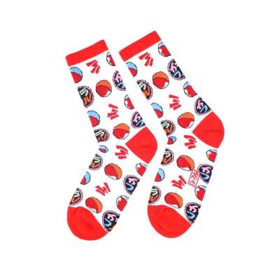 3SECOND X KARAFURU 151123 NOBURU SOCKS COLLAB KARAFURU - RED WHITE Semua Ukuran
