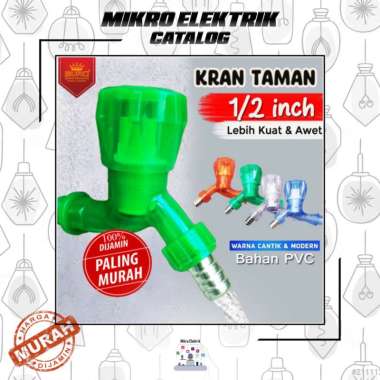Kran Keran Air PVC Mahkota Jumbo Transparan Plastik Taman 1/2 inch