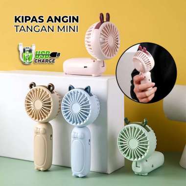OEM ONE-C994 Kipas Angin Tangan Mini Portable Karakter Kucing Fan Usb / Kipas Angin Genggam Karakter